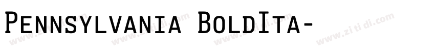 Pennsylvania BoldIta字体转换